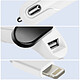 Avizar Chargeur Allume cigare Voiture Câble Lightning intégré Torsadé 1m pas cher