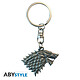 Game Of Thrones - Porte-clés 3D Stark Porte-clés en métal Game Of Thrones, modèle 3D Stark.
