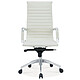 MTi Fauteuil MTGA65HD dossier haut en cuir blanc Fauteuil MTGA65X dossier haut blanc basculant décentré