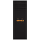 RHODIA bloc noir n°8 7,4x21 80 feuilles agrafées 80g Q.5x5 noir Bloc-note
