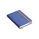 RHODIA Carnet Rigide Saphir - 9x14 cm - Ligné - 192p - Papier Clairefontaine Ivoire 90 g/m² - Couverture Simili Cuir Carnet