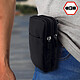 Avis Étui Ceinture pour Smartphone Passant Ceinture Mousqueton Lanière 2 Poches Noir