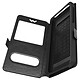 Avizar Étui Folio Taille 3XL Extra Slim avec Support et 2 Fenêtres de Décrochage Noir - Double fenêtre pour consulter l'écran et répondre aux appels sans ouvrir l'étui