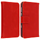 Avizar Housse Folio Portefeuille Universel pour smartphone taille SL Housse de protection portefeuille - Rouge