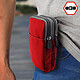 Avis Avizar Etui Ceinture Smartphone Passant Ceinture Mousqueton Lanière 2 Poches Rouge