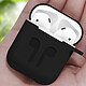 Avizar Coque pour AirPods 1 / 2 Souple Anti-traces Anti-rayures avec Mousqueton Noir pas cher