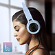 Avizar Casque Audio Sans Fil Bluetooth 5.0 Design Oreilles de Chat avec LED Bleu clair pas cher