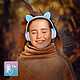Acheter Avizar Casque Audio Sans Fil Bluetooth 5.0 Design Oreilles de Chat avec LED Bleu clair
