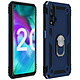 Avizar Coque pour Honor 20 / Huawei Nova 5T Antichoc bi-matières Bague Support Vidéo Bleu nuit Coque de protection conçue pour le appareil