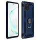 Avizar Coque pour Samsung Galaxy Note 10 Lite Antichoc Bi-matière Bague Support Bleu nuit - Coque de protection spécialement conçue pour le Samsung Galaxy Note 10 Lite