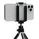 Avizar Support Smartphone Universel Trépieds Clip de Fixation Pas de vis standard Noir Support smartphone avec pas de vis pour Trepied