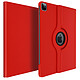 Avizar Étui Apple iPad Pro 12.9 2021, 2020 et 2018 Intégrale Support Rotatif 360° Rouge Protection intégrale spécialement conçue pour appareil