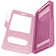 Avizar Étui Smartphone Universel Taille XXL Fenêtres D'affichage et Décrochage rose - Étui folio universel à double fenêtres avec languette magnétique.