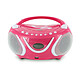 No Name 477148 - Lecteur CD MP3 enfant avec port USB - rose et blanc pas cher