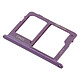 Avizar Tiroir Carte SIM pour Samsung Galaxy J6 support 2x carte nano SIM + microSD Violet pas cher