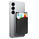 Avizar Porte-carte Smartphone et tablette Rangement pour carte Silicone adhésif Noir Porte-carte noir compatible avec Smartphone et tablette.