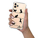 Evetane Coque iPhone 11 Pro anti-choc souple angles renforcés transparente Motif Chat Lignes pas cher