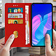 Avis Avizar Étui pour Huawei P40 Lite E Clapet Portefeuille Fonction Support Vidéo Rouge