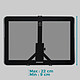 Avizar Support Voiture Tablette Fixation ventouse / Appuie-tête Rotatif à 360° Noir pas cher