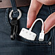 Avizar Adaptateur Lightning vers Lightning, USB-C et Double Jack 3.5mm 12 cm pas cher