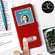 Avis Avizar Étui Folio pour Galaxy A21s Double Fenêtre avec Fonction Support Rouge