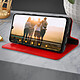 Avizar Étui pour Samsung Galaxy A41 Folio Cuir Véritable Porte cartes Support Vidéo Rouge pas cher