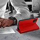 Acheter Avizar Étui pour Samsung Galaxy A41 Folio Cuir Véritable Porte cartes Support Vidéo Rouge