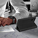 Acheter Avizar Étui pour Samsung Galaxy A41 Folio Cuir Véritable Porte-carte Support Vidéo Noir