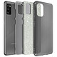 Avizar Coque pour Samsung Galaxy A41 Paillette Amovible Silicone Semi-rigide argent - Coque à paillettes spécialement conçue pour votre Samsung Galaxy A41