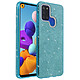 Avizar Coque pour Samsung Galaxy A21s Paillette Amovible Silicone Semi-rigide bleu - Coque à paillettes spécialement conçue pour votre Samsung Galaxy A21s