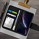 Avizar Housse Apple iPhone XR Cuir Porte-carte Fonction Support Premium noir pas cher