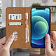 Avis Avizar Étui Apple iPhone 12 Mini Protection avec Porte-carte Fonction Support marron