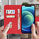 Avis Avizar Étui Apple iPhone 12 / 12 Pro Protection avec Porte-carte Fonction Support rouge