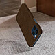 Avis Avizar Coque iPhone 12 / 12 Pro Rigide Finition Tissu Anti-traces Lavable Marron foncé