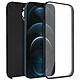 Avizar Coque pour iPhone 12 Pro Max Protection Arrière Rigide et Avant Souple Noir - Coque de protection spécialement conçue pour Apple iPhone 12 Pro Max