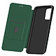Avizar Housse Samsung A52 et A52s Clapet Porte-carte Dragonne Effet Carbone vert - Un étui folio alliant design, protection et praticité, spécialement conçu pour appareil