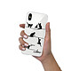 Evetane Coque iPhone Xs Max silicone transparente Motif Chat Lignes ultra resistant pas cher