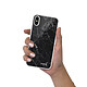Evetane Coque iPhone Xs Max silicone transparente Motif Marbre noir ultra resistant pas cher