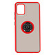 Avizar Coque pour Galaxy A51 Antichoc avec Anneau Magnétique Rotatif Finition Givrée Rouge - Cette coque pour Galaxy A51 affiche un dos rigide en polycarbonate givré, à surface mate résistante aux rayures et aux traces