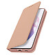 Avizar Etui Portefeuille pour Samsung Galaxy S21+ Clapet Magnétique avec Support Rose champagne - Cet étui possède une fonction support pratique pour vidéos et appels