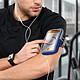 Avizar Brassard Sport pour Smartphone Tactile Attache Bras ou Avant-bras Poche Zippée Bleu pas cher