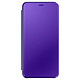 Avizar Housse Oppo Find X3 Lite Clapet translucide Miroir Support Vidéo violet - Housse à clapet clear view spécialement conçue pour appareil
