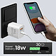 Avis Chargeur Secteur USB / USB-C 18W Power Delivery Q.C 3.0 Câble Lightning Blanc