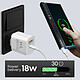 Acheter Avizar Chargeur secteur USB / USB-C 18W Power Delivery Q.C 3.0 Blanc