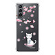 Evetane Coque Samsung Galaxy S21 5G anti-choc souple angles renforcés transparente Motif Chat et Fleurs . Coque Samsung Galaxy S21 5G anti-choc souple angles renforcés transparente Chat et Fleurs .