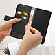 Avis Avizar Housse Samsung Galaxy A22 5G Aspect Grainé Clapet Portefeuille Stand Vidéo noir