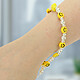 Avizar Bijou de Téléphone Bracelet à Perles, étoile et Smileys Collection Smile pas cher