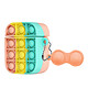 Avizar Coque pour Apple Airpods Conception 2 Parties Silicone Bubble Pop Multicolore Coque Bubble pop Fidget Toy, conçue pour le boîtier d'Apple Airpods