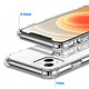 Acheter Evetane Coque iPhone 13 Antichoc Silicone bords renforcés + 2 Vitres en verre trempé Protection écran