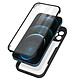Avizar Coque pour iPhone 12 Pro Max Dos Plexiglas Avant Polymère Antichoc - Une Coque intégrale pour votre iPhone 12 Pro Max Antichoc avec un dos rigide transparent et contour Silicone noir